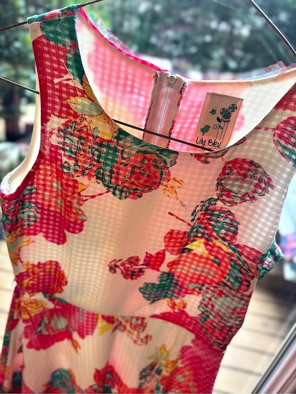 Girls Lily Bleu Floral Dress in Pink & Red